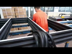 Schlanke Aluminiumschiebetüren 2 mm Horizontale Öffnungsrahmen Schiebetür aus Glas