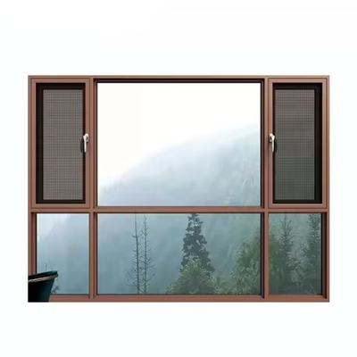 Horizontale Fenster mit Öffnungsrahmen aus Aluminiumholzverbundenen Fenstern