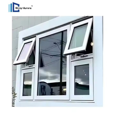 Vertikal geöffnet, hochgehängtes Aluminiumfenster, großes Gewerbefenster