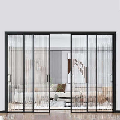 Zuhause / Büro Aluminium zweifaltige Schiebetüren Wasserdichte Aluminium Klappglas Tür