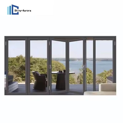 Geräuschdichte Glas-Aluminium-Zweifachtüren für Raumposition