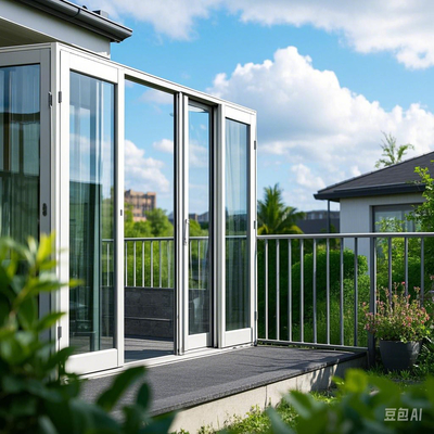 Leichtgewicht Aluminium Klapptür Moderner offener Stil Korrosionsbeständig