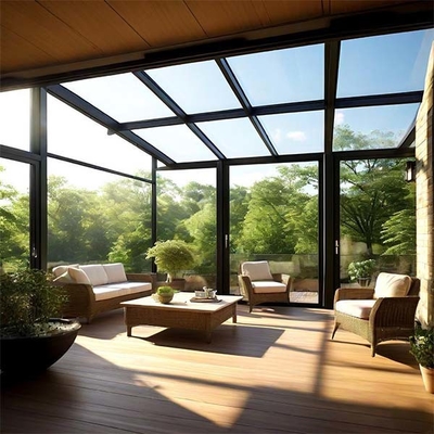 Nachhaltiges modernes Glashaus UV-Schutz Glas Sonnenzimmer