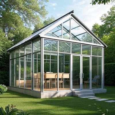 10x12 Fuß Sonnenzimmer UV-Schutz Aluminiumrahmen Sonnenzimmer Doppelscheibe Isolierung