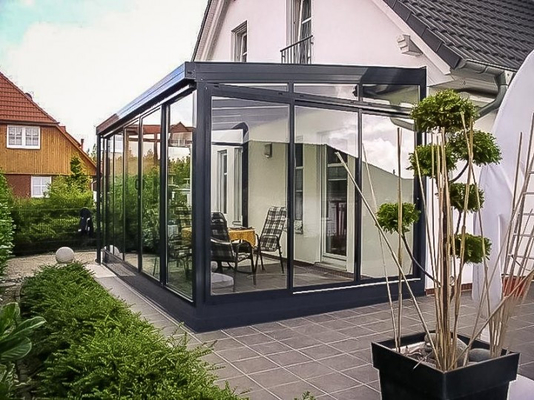 Weiße Aluminium-Sonnenzimmer-Anpassung mit Eckcode-Verbindung