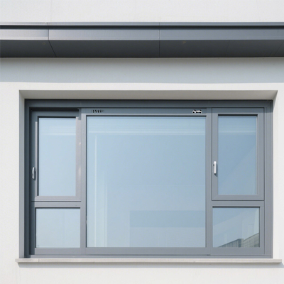 Moderne Aluminium-Schiebefenster 2,0 mm Rahmen pulverbeschichtet weiß